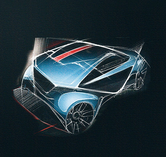 ダイヤモンドをモチーフにしたデザインラフ画